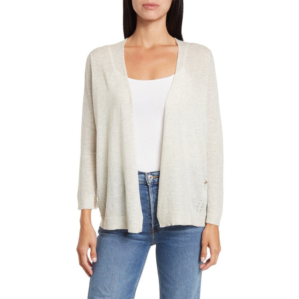 Zadig & Voltaire Daphnee Beige Cashmere Button Cardigan Size Small - Picture 4 of 16